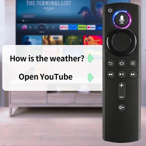 جهاز التحكم عن بعد الصوتي البديل (الجيل الثاني) L5B83H مع التحكم في الطاقة ومستوى الصوت مناسب لمكعب التلفزيون AMZ الجيل الثاني وعصا التلفزيون، ومكعب التلفزيون من الجيل الأول، وعصا 4K، وتلفزيون الجيل الثالث in Kuwait