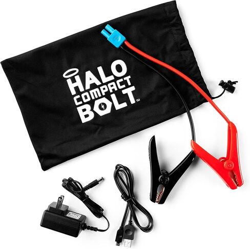 HALO Bolt Compact Portable - Car Battery Jump Starter with 2 USB Ports to Charger Devices, Portable - Rose Gold & Bolt Mini Jumper Cables for Bolt 57720, HALO Bolt ACDC 58830, HALO Bolt ACDC Wireless in Saudi Arabia