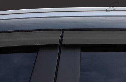 Safe Smoke Window Visor Sun Rain Vent Guard 4 Pcs Set Out Channel Visor Compatible with Kia Sportage (Sportage 2011~2016 Smoke) in Kuwait