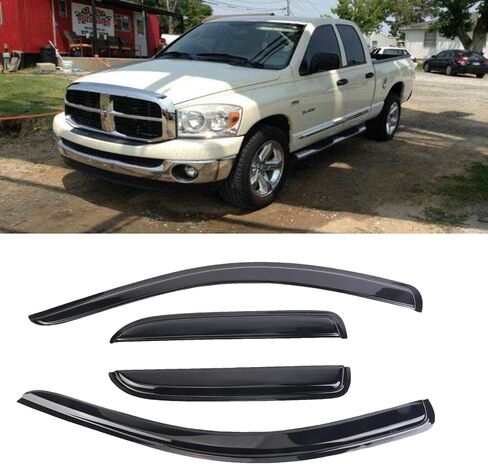 Rain Guard Wind Deflector Outside Mount Tape-On Window Visors Compatible with 1999-2016 Ford F-250 Super Duty Super/Crew Cab Sun/Rain Guard Window Deflector 94953 in Saudi Arabia