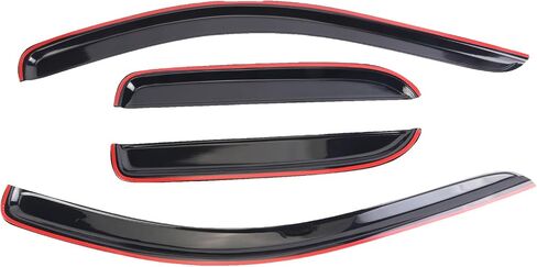 Rain Guard Wind Deflector Outside Mount Tape-On Window Visors Compatible with 1999-2016 Ford F-250 Super Duty Super/Crew Cab Sun/Rain Guard Window Deflector 94953 in Saudi Arabia
