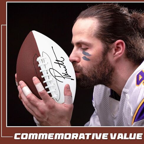 8 Pcs Autograph Football Set Size 9 Size 3 Size 1 Football with 8 Acrylic Stand 2 Panel Blank Signature Football for Trophy High School College Coach Gift Anniversary Birthday Graduation in Saudi Arabia