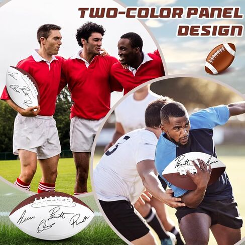 8 Pcs Autograph Football Set Size 9 Size 3 Size 1 Football with 8 Acrylic Stand 2 Panel Blank Signature Football for Trophy High School College Coach Gift Anniversary Birthday Graduation in Saudi Arabia