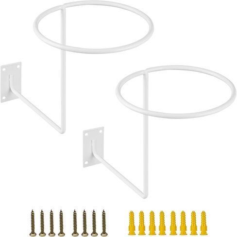إكسسوارات الدراجات النارية، حامل خوذة PEI، خطاف مثبت على الحائط للمعاطف والقبعات والقبعات - (عبوتان باللون الأبيض) in Kuwait