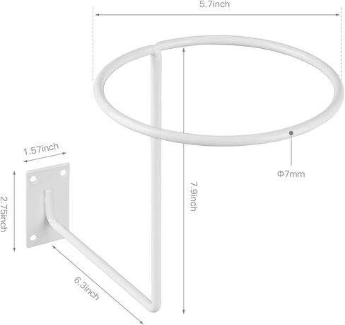 إكسسوارات الدراجات النارية، حامل خوذة PEI، خطاف مثبت على الحائط للمعاطف والقبعات والقبعات - (عبوتان باللون الأبيض) in Kuwait