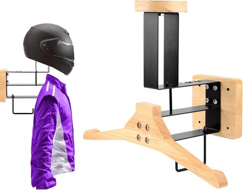 Motorcycle Helmet Holder, Heavy Duty Motorcycle Helmet Hanger Wall Mount Gear Holder Multifunctional Motorcycle Helmet Rack Stand Hook Organizer for Vest Belts Jacket Displaying in Saudi Arabia