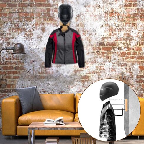 Motorcycle Helmet Holder, Heavy Duty Motorcycle Helmet Hanger Wall Mount Gear Holder Multifunctional Motorcycle Helmet Rack Stand Hook Organizer for Vest Belts Jacket Displaying in Saudi Arabia