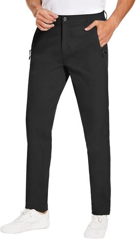 SPECIALMAGIC Golf Pants Men Stretch Slim fit Hiking Pants Lightweight Dress Casual Tapered 2 Back Zipper Pockets in Saudi Arabia