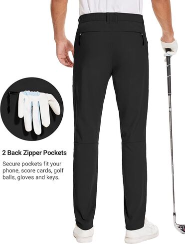 SPECIALMAGIC Golf Pants Men Stretch Slim fit Hiking Pants Lightweight Dress Casual Tapered 2 Back Zipper Pockets in Saudi Arabia