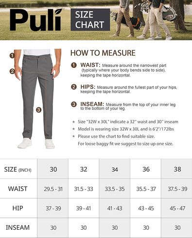 SPECIALMAGIC Golf Pants Men Stretch Slim fit Hiking Pants Lightweight Dress Casual Tapered 2 Back Zipper Pockets in Saudi Arabia