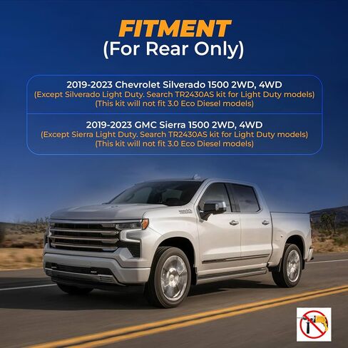 TORQUE Airbag Air Bag Suspension Kit for 2019-2023 Chevrolet Chevy Silverado 1500 and GMC Sierra 1500 Rear Helper Bag Spring Towing 5000 lbs (Replaces Firestone Ride Rite 2609) (TR2609) in Saudi Arabia