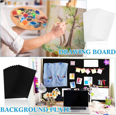 20 Pcs Foam Board 24 x 36 Inch White and Black Foam Poster Board 3/16 Inch Thick Foam Core Backing Board Mat Board Center for Prints Presentations Signboards Arts Crafts Framing Display in Saudi Arabia