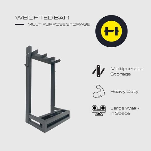 HulkFit Total Body Workout Weighted Exercise Bar Exercise Equipment for Mobility and Strength Training Squats, Lunges, Bench Press, and Deadlifts - Multiple Weights and Multicolor in Saudi Arabia