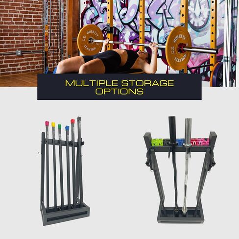 HulkFit Total Body Workout Weighted Exercise Bar Exercise Equipment for Mobility and Strength Training Squats, Lunges, Bench Press, and Deadlifts - Multiple Weights and Multicolor in Saudi Arabia