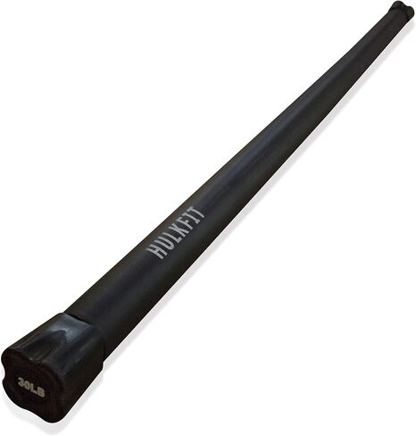 HulkFit Total Body Workout Weighted Exercise Bar Exercise Equipment for Mobility and Strength Training Squats, Lunges, Bench Press, and Deadlifts - Multiple Weights and Multicolor in Saudi Arabia