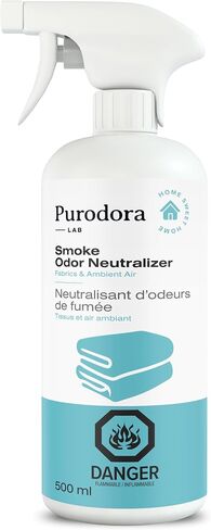 Smoke Odor Eliminator (Step 2 of 2) Spray for Fabrics, and Air Freshener | Smell Remover Neutralizer for House, Home and Car (1L, 34oz – Peach & Sandalwood Scent) in Saudi Arabia