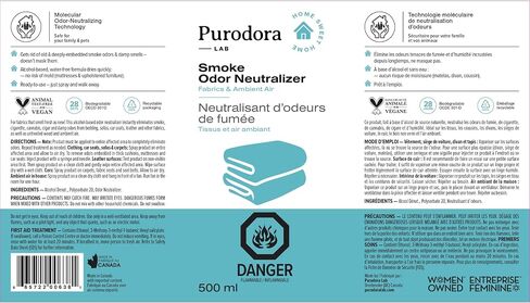 Smoke Odor Eliminator (Step 2 of 2) Spray for Fabrics, and Air Freshener | Smell Remover Neutralizer for House, Home and Car (1L, 34oz – Peach & Sandalwood Scent) in Saudi Arabia