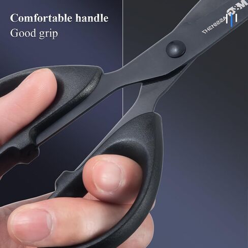 Scissors Multipurpose Craft Scissors Bulk 3-Pack, Sharp Blade Shears, Easy Grip Handles, 6.3" Stainless Steel Shaft Scissors for Office Home School Classroom Kid Sewing Fabric Craft Supplies (Black) in Saudi Arabia