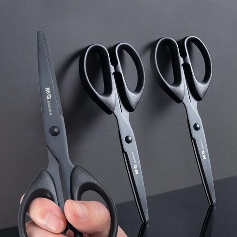 Scissors Multipurpose Craft Scissors Bulk 3-Pack, Sharp Blade Shears, Easy Grip Handles, 6.3" Stainless Steel Shaft Scissors for Office Home School Classroom Kid Sewing Fabric Craft Supplies (Black) in Saudi Arabia