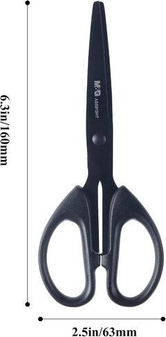 Scissors Multipurpose Craft Scissors Bulk 3-Pack, Sharp Blade Shears, Easy Grip Handles, 6.3" Stainless Steel Shaft Scissors for Office Home School Classroom Kid Sewing Fabric Craft Supplies (Black) in Saudi Arabia