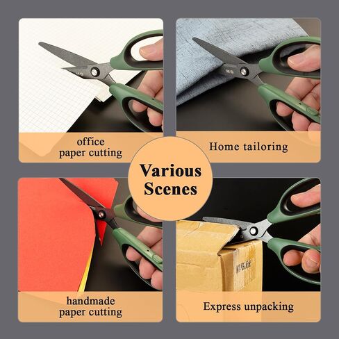 Scissors Multipurpose Craft Scissors Bulk 3-Pack, Sharp Blade Shears, Easy Grip Handles, 6.3" Stainless Steel Shaft Scissors for Office Home School Classroom Kid Sewing Fabric Craft Supplies (Black) in Saudi Arabia