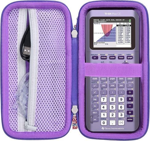 حقيبة سفر صلبة بديلة من Khanka لجهاز Texas Instruments TI-83 Plus/TI-84 Plus/TI-84 Plus CE لآلة حاسبة الرسوم البيانية الملونة، حافظة فقط (Iris بلا حدود) in Saudi Arabia