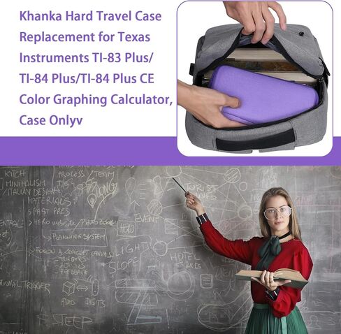 حقيبة سفر صلبة بديلة من Khanka لجهاز Texas Instruments TI-83 Plus/TI-84 Plus/TI-84 Plus CE لآلة حاسبة الرسوم البيانية الملونة، حافظة فقط (Iris بلا حدود) in Saudi Arabia