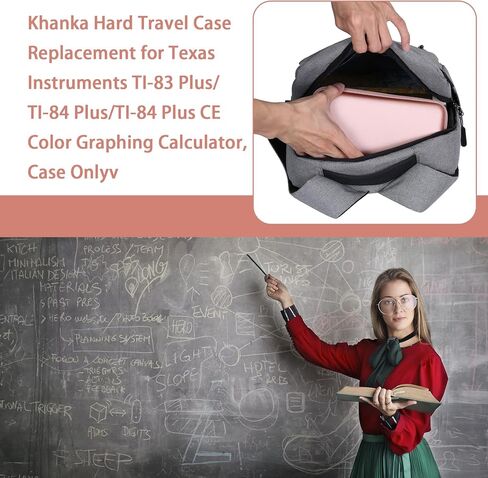 حقيبة سفر صلبة بديلة من Khanka لجهاز Texas Instruments TI-83 Plus/TI-84 Plus/TI-84 Plus CE لآلة حاسبة الرسوم البيانية الملونة، حافظة فقط (Iris بلا حدود) in Saudi Arabia