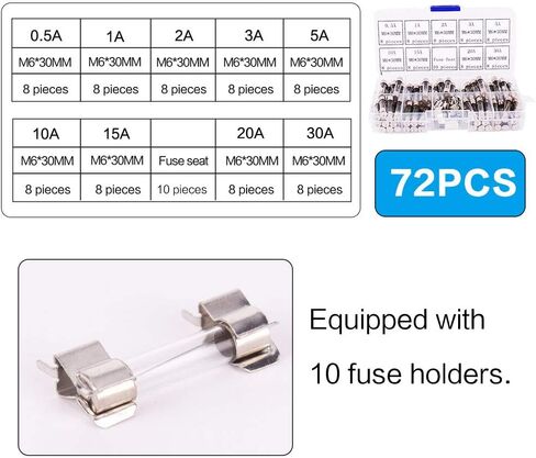 16 AWG Gauge ATC/ATO Fuse Inline Automotive Fuse Holder for Automotive Car Motorcycle(10pcs) in Kuwait