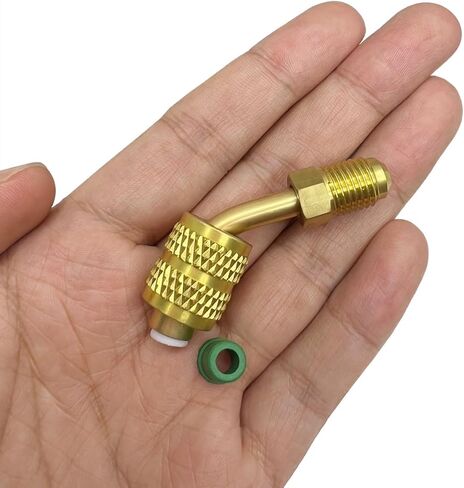 محول سبليت صغير R410A، 5/16 بوصة SAE أنثى إلى 1/4 بوصة SAE ذكر مضيئة لتركيبات منخفضة الخسارة HVAC وخدمة التبريد R410A (حزمة واحدة) in Kuwait