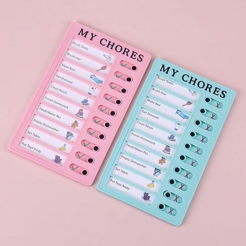 2Pcs Checklist Board, Chore Chart Memo Checklist Boards with 4Pcs Blank Cards for Kids Daily Checklist, Adults Planning Boards, Home Travel Planning in Saudi Arabia