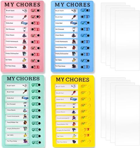 2Pcs Checklist Board, Chore Chart Memo Checklist Boards with 4Pcs Blank Cards for Kids Daily Checklist, Adults Planning Boards, Home Travel Planning in Saudi Arabia