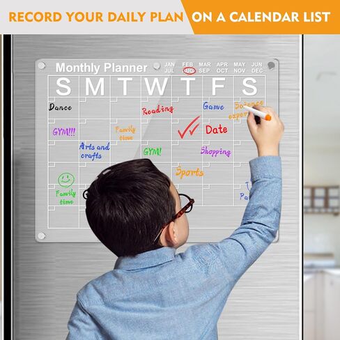 Magnetic Dry Erase Calendar,16.5"x11.6" Weekly White Board Calendar for Fridge,Weekly Fridge Calendar Planner & Today List, for Family, Home, Office, School in Saudi Arabia