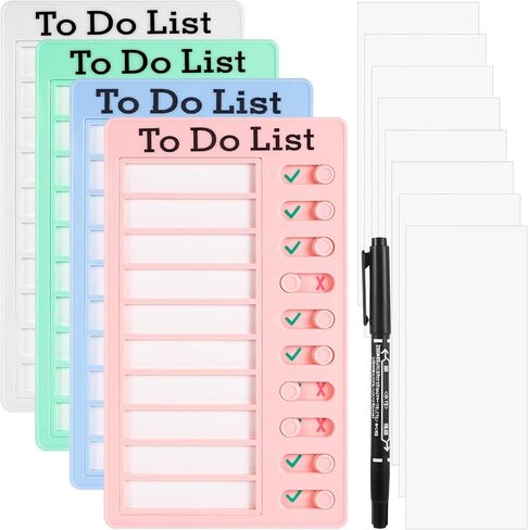 4 قطع من مخطط الأعمال الروتينية، مخطط روتيني منزلق قابل للفصل، لوحات قائمة مرجعية يومية مع 20 بطاقة قابلة للفصل، لوحات تخطيط قائمة مرجعية للأطفال والكبار in Kuwait