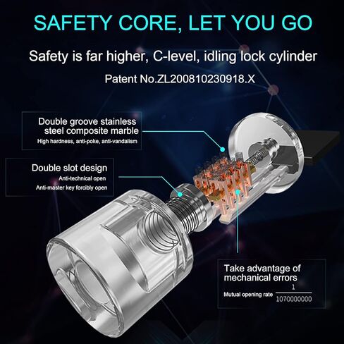 قفل U للدراجة شديد التحمل غير قابل للقطع من الفولاذ المقاوم للصدأ ومضاد للسرقة، خيارات قفل مجمعة للدراجة النارية والدراجة النارية وبوابة باب الدراجة - 3 مفاتيح متضمنة (L) in Kuwait