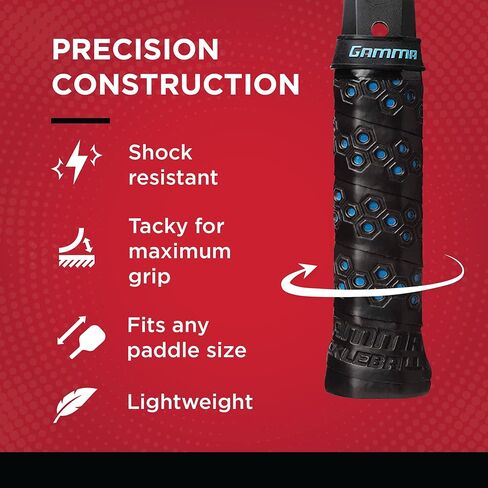 Gamma Sports Honeycomb-Cushion Grip for Pickleball Paddle, Pickleball Replacement Grip, Premium OG, Pickleball Equipment, 3 Colors, Moisture Wicking, Practice and Tournament Play in Kuwait