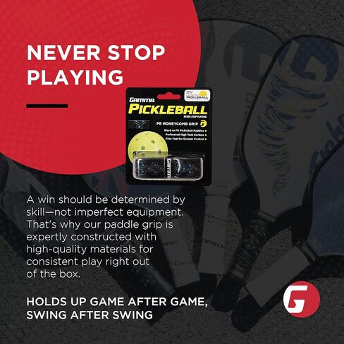 Gamma Sports Honeycomb-Cushion Grip for Pickleball Paddle, Pickleball Replacement Grip, Premium OG, Pickleball Equipment, 3 Colors, Moisture Wicking, Practice and Tournament Play in Kuwait