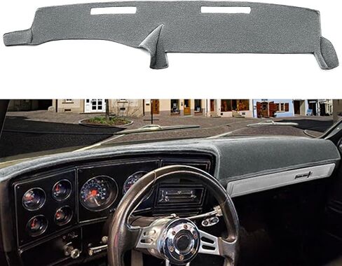 Yiz Dash Cover Mat Custom Fit for 1973-1980 Chevy Chevrolet C10 C20 C30 K10 K20 K30 Suburban K5 Blazer Pickup,GMC Jimmy C/K 15 25 35 1500 2500 Suburban Sierra,Dashboard Pad Carpet(73-80 Black) J74 in Saudi Arabia