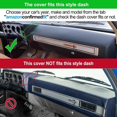 Yiz Dash Cover Mat Custom Fit for 1973-1980 Chevy Chevrolet C10 C20 C30 K10 K20 K30 Suburban K5 Blazer Pickup,GMC Jimmy C/K 15 25 35 1500 2500 Suburban Sierra,Dashboard Pad Carpet(73-80 Black) J74 in Saudi Arabia