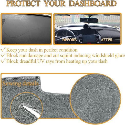 Yiz Dash Cover Mat Custom Fit for 1973-1980 Chevy Chevrolet C10 C20 C30 K10 K20 K30 Suburban K5 Blazer Pickup,GMC Jimmy C/K 15 25 35 1500 2500 Suburban Sierra,Dashboard Pad Carpet(73-80 Black) J74 in Saudi Arabia