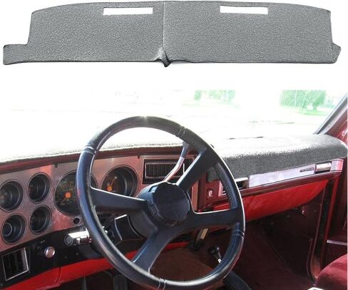 Yiz Dash Cover Mat Custom Fit for 1973-1980 Chevy Chevrolet C10 C20 C30 K10 K20 K30 Suburban K5 Blazer Pickup,GMC Jimmy C/K 15 25 35 1500 2500 Suburban Sierra,Dashboard Pad Carpet(73-80 Black) J74 in Saudi Arabia