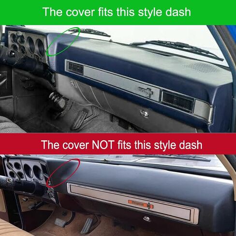 Yiz Dash Cover Mat Custom Fit for 1973-1980 Chevy Chevrolet C10 C20 C30 K10 K20 K30 Suburban K5 Blazer Pickup,GMC Jimmy C/K 15 25 35 1500 2500 Suburban Sierra,Dashboard Pad Carpet(73-80 Black) J74 in Saudi Arabia