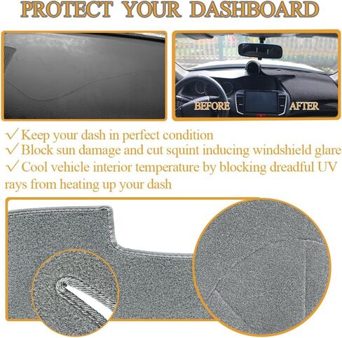 Yiz Dash Cover Mat Custom Fit for 1973-1980 Chevy Chevrolet C10 C20 C30 K10 K20 K30 Suburban K5 Blazer Pickup,GMC Jimmy C/K 15 25 35 1500 2500 Suburban Sierra,Dashboard Pad Carpet(73-80 Black) J74 in Saudi Arabia