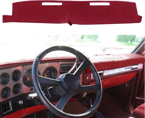 Yiz Dash Cover Mat Custom Fit for 1973-1980 Chevy Chevrolet C10 C20 C30 K10 K20 K30 Suburban K5 Blazer Pickup,GMC Jimmy C/K 15 25 35 1500 2500 Suburban Sierra,Dashboard Pad Carpet(73-80 Black) J74 in Saudi Arabia