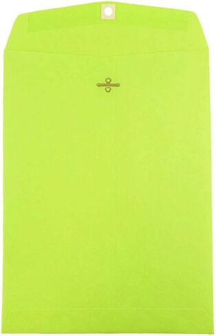 JAM PAPER 9 x 12 Colored Envelopes with Clasp Closure - Green Recycled - 50/Pack in Saudi Arabia