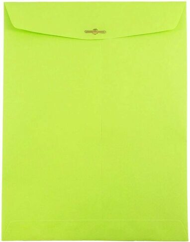JAM PAPER 9 x 12 Colored Envelopes with Clasp Closure - Green Recycled - 50/Pack in Saudi Arabia