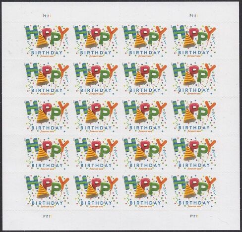 Happy Birthday Sheet of 20 Current First Class Postage Stamps Scott 5635 in Saudi Arabia
