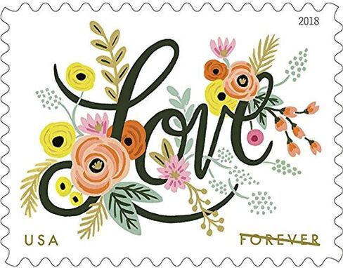 Love Flourishes 2 Sheets of 20 USPS First Class Forever Postage Stamps Wedding Love Valentine 40 Stamps in Saudi Arabia