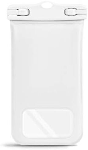 CaliCase Extra Large Waterproof Floating Phone Pouch - IPX8 Waterproof Floating Phone Case with Lanyard for iPhone X-14/ S20-S23/ Pixel 1-7 - Yellow Glow in The Dark in Saudi Arabia
