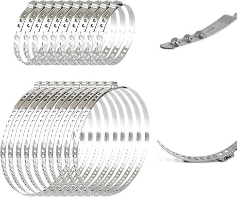 20Pcs Car Joint Banding Tool Kit Adjustable Stainless Steel CV Joint Boot Clamps for Most Cars Replacement (10 Small Clamps and 10 Big Clamps) in Kuwait